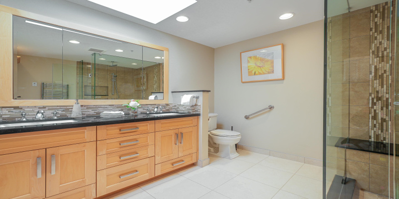 This Ensuite was custom built and has heated flooring